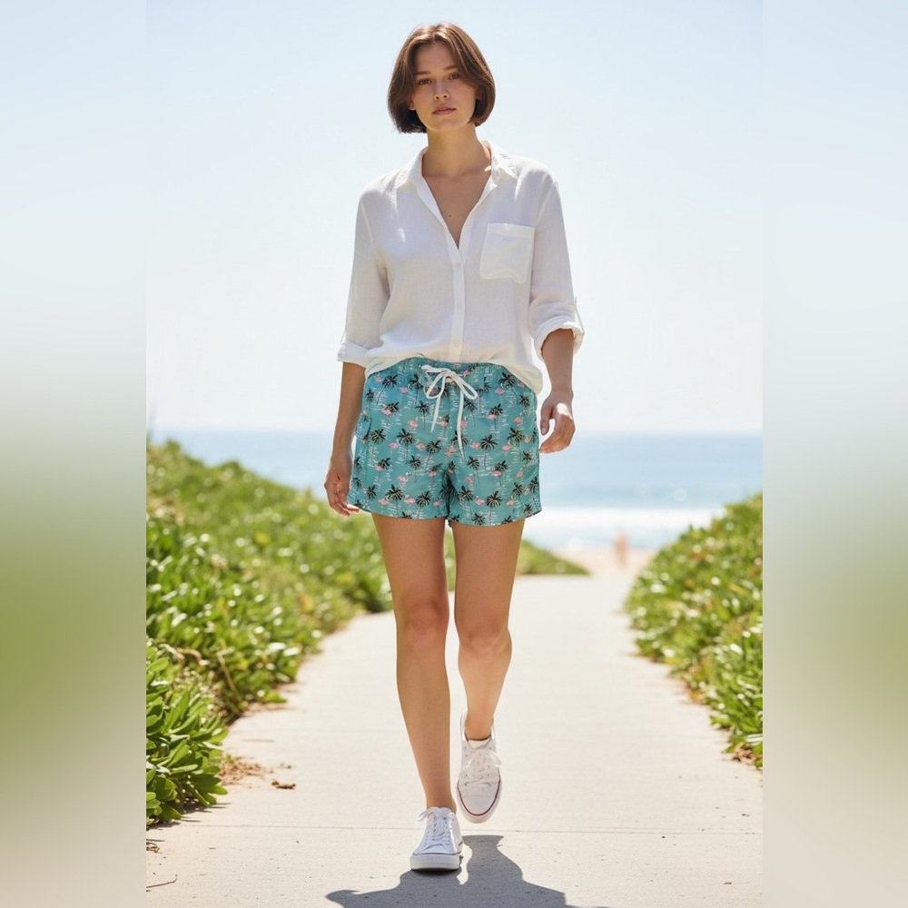 Flamingo Board Shorts - Medium